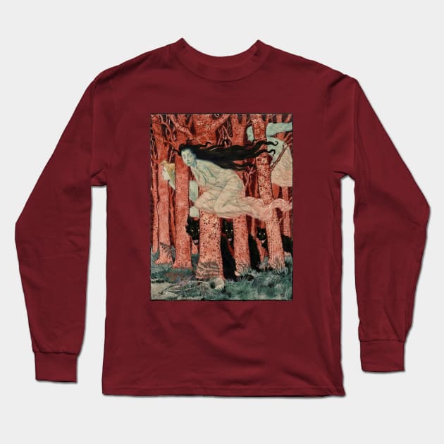 Three Women and Three wolves Long Sleeve T-Shirt by UndiscoveredWonders